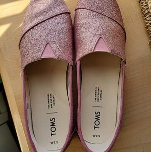 TOMS glitter shoes
